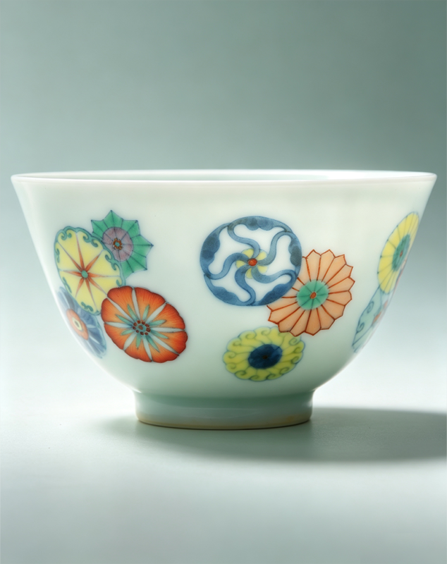 Doucai Ball-Flower Bowl, Yongzheng Style